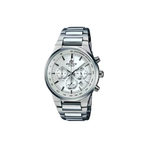 CASIO EDIFICE Кварцевый механизм нержавеющая сталь ремешок мужские часы белый циферблат