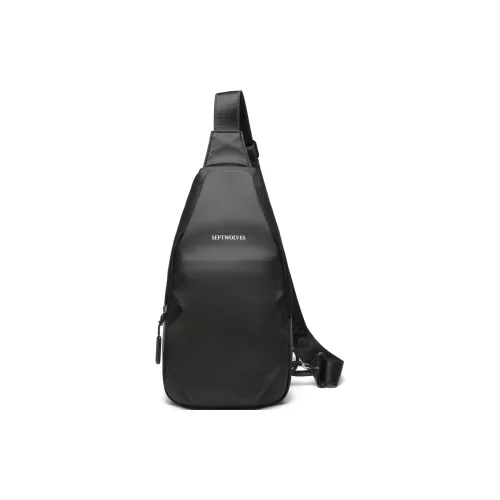 SEPTWOLVES Ткань Sling Сумка Стандартная Мужская Черная