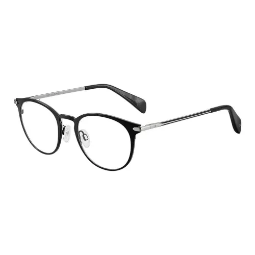 RAG BONE Металл Овал Оправы для очков Мужские Матовый Черный