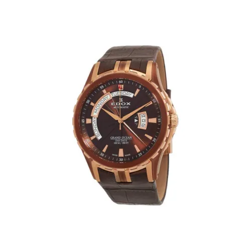 EDOX Автоматический/Ручной Механизм Мужские Часы 45 мм Коричневый
