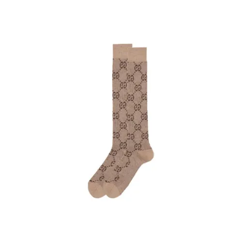 GUCCI 1 комплект 1 шт Коричневый Женские Колено высокие Носки