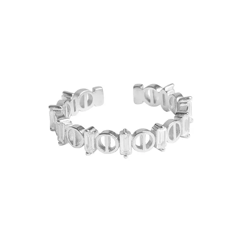 Floating Joy Медный Rhinestone Кольца Унисекс Niche Trendy