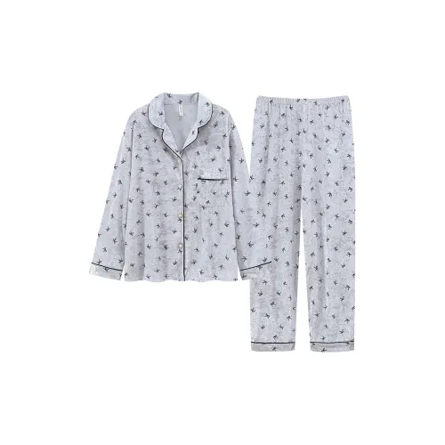 LEZIYUN Пижамный комплект женский серый