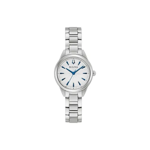 BULOVA Women's Watch Кварцевый механизм ремешок из нержавеющей стали 28 мм серебристый циферблат