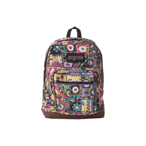 JanSport Полиэстер Рюкзак Средний Унисекс Коричневый и Многоцветный