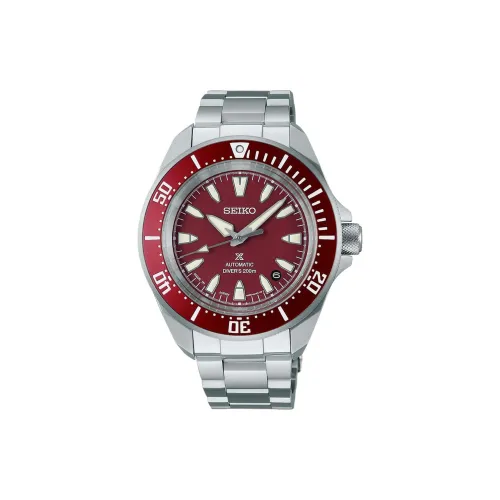 SEIKO Автоматический Механический Механизм Мужские часы Prospex 41,7 мм Красные