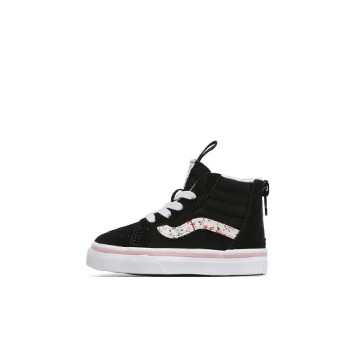 Vans SK8 HI Высокие кеды Обувь для малышей Черный Белый Infant And Toddler