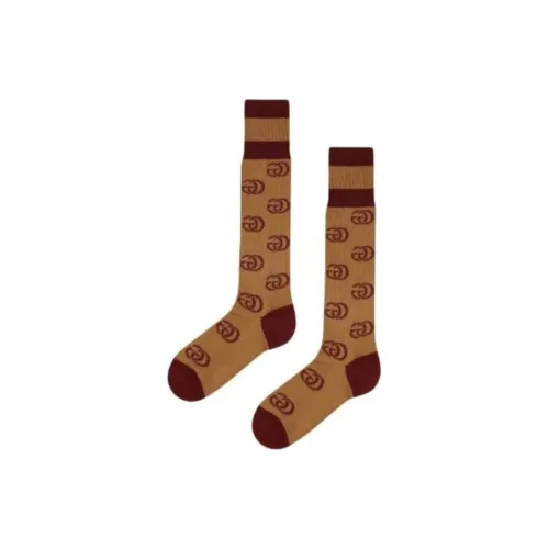 GUCCI Носки Crew Унисекс 1 упаковка Коричневый