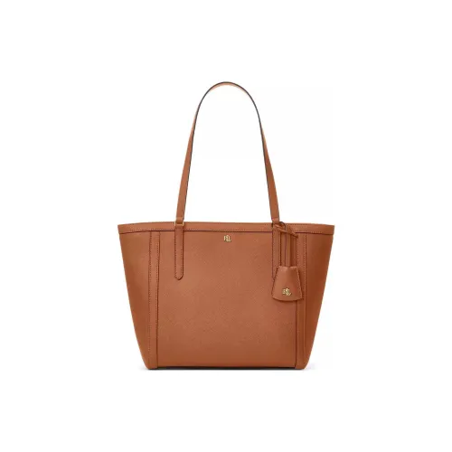 Polo Ralph Lauren Сумка Tote из коровьей кожи среднего размера женская коричневая