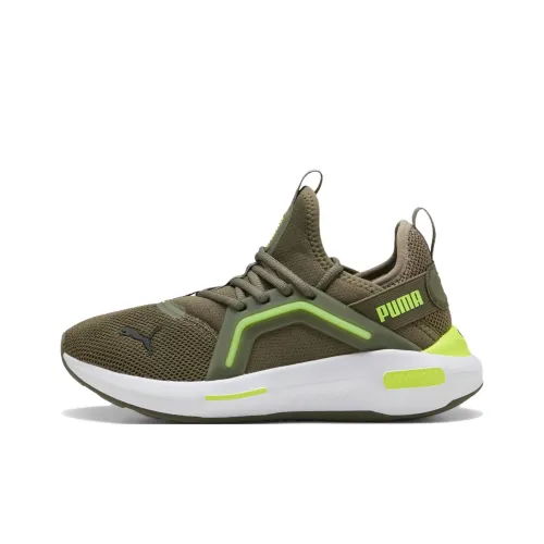 PUMA Slip-resistant Abrasion-resistant Low-top Беговые кроссовки Мужские Зеленый Желтый