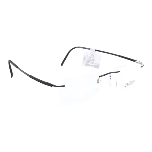 SILHOUETTE SPX+Titanium Rectangular Eyeglass Frames Unisex Black Gold SILHOUETTE SPX+Титан Прямоугольные Оправы для очков Унисекс Черное Золото