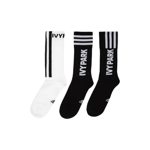 adidas x IVY PARK Носки до колена Женские 3 упаковки Белый Черный Черный