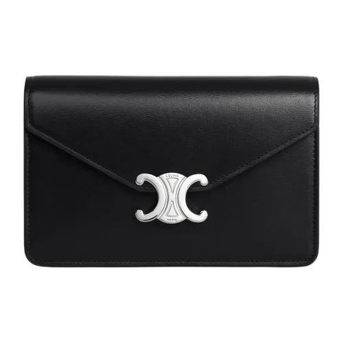 CELINE Margo Телячья кожа Кошелек Женские Черный