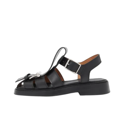 Alexander McQueen T Bar Римские Сандалии 2,5 см Женские Черные