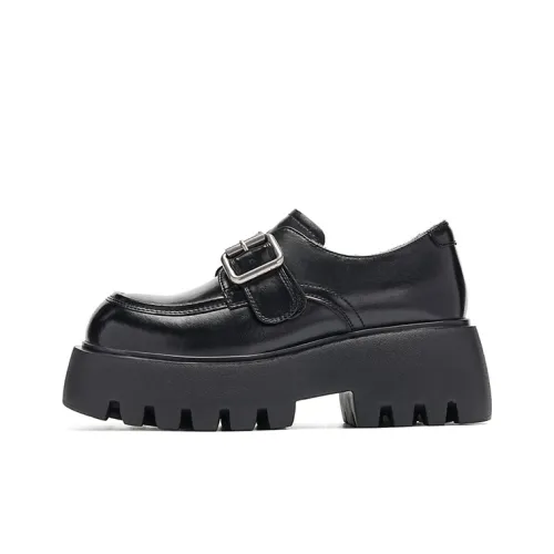 EBLAN Лоферы Черный флис с подкладкой Женские