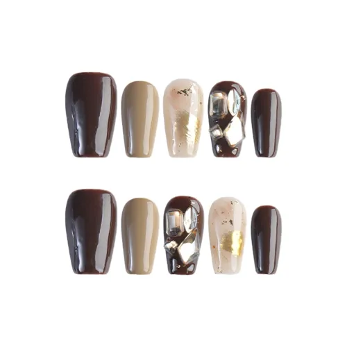 Yun Yue Joe Смешанный Премиум Ручной Индивидуальный Vintage Elegance Осветляющий False Nail Короткий Квадратный 20 мм