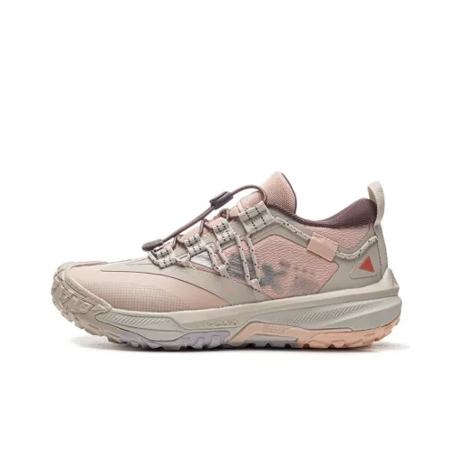 LINING YOUNG На открытом воздухе Противоскользящий Устойчивый к истиранию MID Топ Детская Туристическая обувь Персиково-оранжевый Розовый Детский