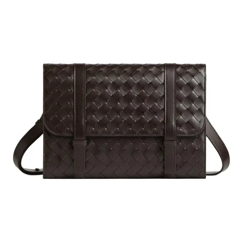 Bottega Veneta Телячья кожа Сумка через плечо Мужская Коричневая