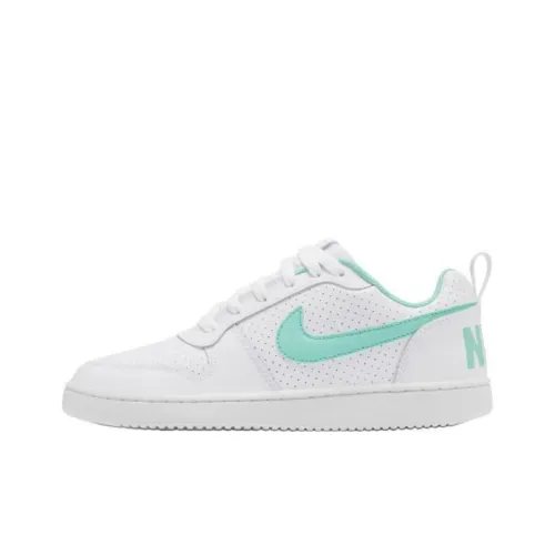 Nike Court Borough Slip Resistant Abrasion Resistant Low Топ Скейтборд Кроссовки Женские Белый Зеленый