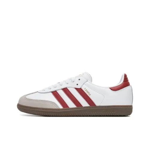 Adidas Originals SAMBA OG Устойчивые к истиранию низкие скейтборд-кроссовки унисекс белые и красные
