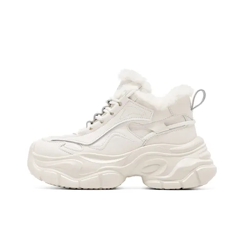 C°BANNER Support Low Top Crew Sweatshirts Women's Beige