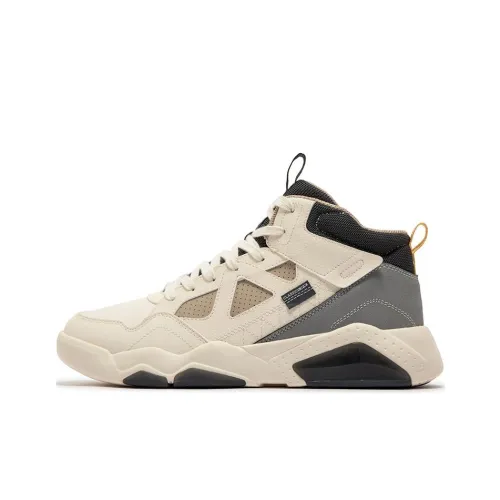 361° Slip Резистентный к истиранию Высокий топ Скейтборд Кроссовки Мужские Бежевый Серый Черный