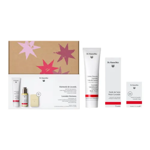 DR.HAUSCHKA Рождество Ограниченный Набор Успокаивающего Ухода с Лавандой Hydrating Cleansing 60г+75мл+150мл