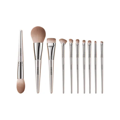 Oeiez Eye Shadow Щетка Loose Пава Щетка Лезвие Натуральный мех Полный комплект Makeup Brush Набор Мягкий 10 шт