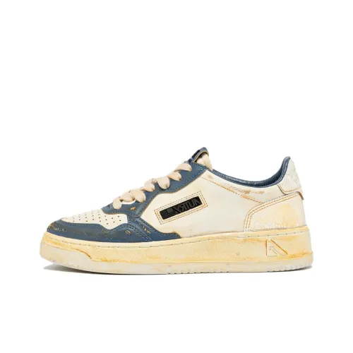 AUTRY BASKETS MEDALIST Супер Винтаж Противоскользящие Устойчивые к истиранию Низкий Топ Скейтборд Кроссовки Женские Белые Синие