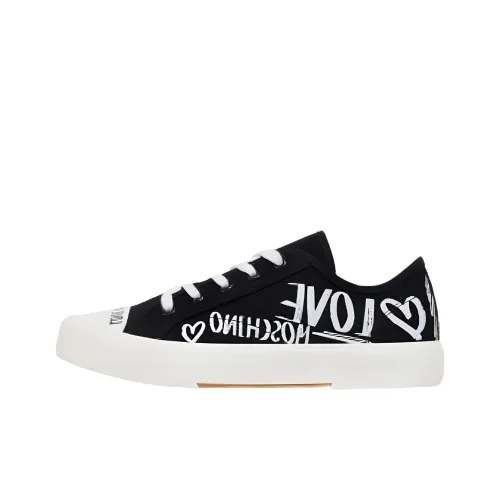 LOVE MOSCHINO Low-Top Canvas Shoes Black Women's