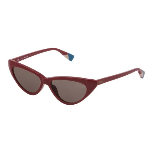 Furla Ацетат Кошачий глаз Солнцезащитные очки Унисекс Красный