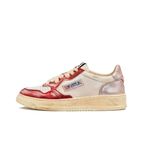 AUTRY Medalist Износостойкие Низкие Кроссовки для скейтбординга Женские Белые Розовые Красные