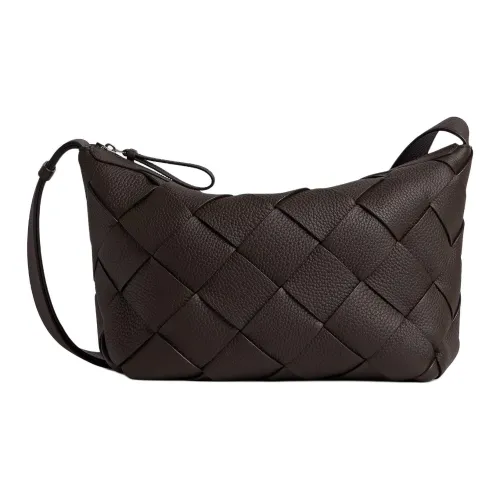 Bottega Veneta Сумка через плечо из телячьей кожи Мужская Темно-коричневая