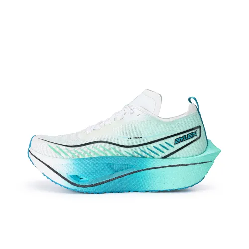 BYLEN Амортизаторы Shock Resistant Abrasion Resistant Низкий Топ Беговые кроссовки Унисекс Несоответствующие цвета Мятно-синий