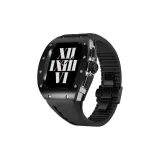 Серебряный корпус, черный ободок, черная лента фтористого этилена