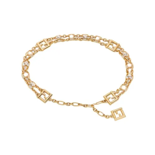 FENDI Латунь Талия Цепи Женские Золото Ширина 2,8 см