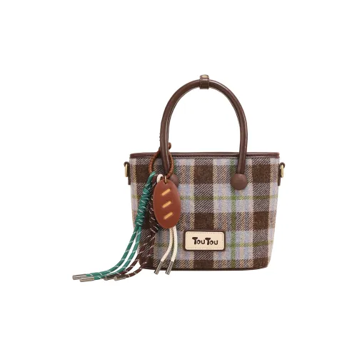 TOUTOU Ткань Одно плечо Сумка Средний Женские Meat Floss BREAD Коричневый