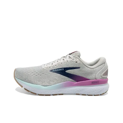 Brooks Slip Resistant Abrasion Resistant Низкий Топ Повседневные Беговые кроссовки Женские Белый Серый