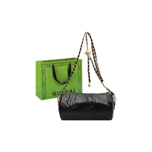 RUIPAI ПУ (полиуретан) Цилиндрическая сумка сумка через плечо сумка на плечо женская черный экрю шампанский серебряный