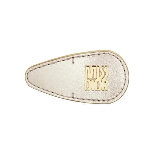 DIOR Коровья кожа Нержавеющая сталь Цинковый сплав Металл Заколки для волос Женские Светло-золотой