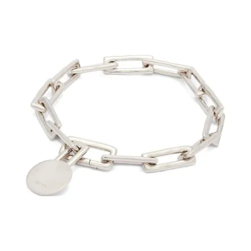 JIL SANDER Браслеты из латани Мужской Серебряный