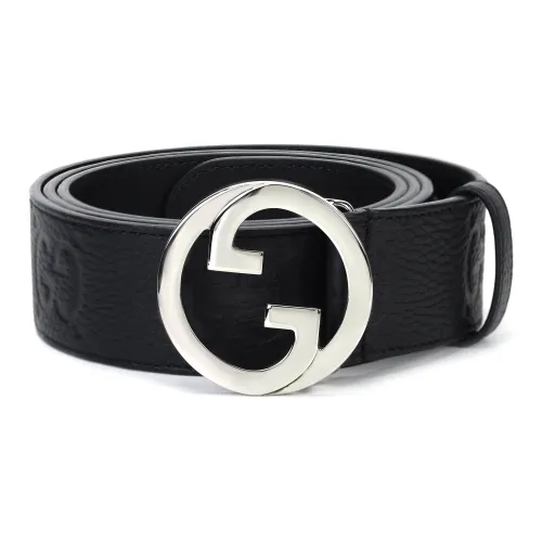 GUCCI Кожаные ремни Мужской Черный Ширина 4CM