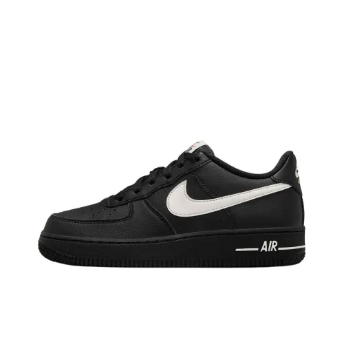 Nike Air FORCE 1 Slip-on Устойчивый к истиранию Низкий Топ Детские Скейтбординги Черный