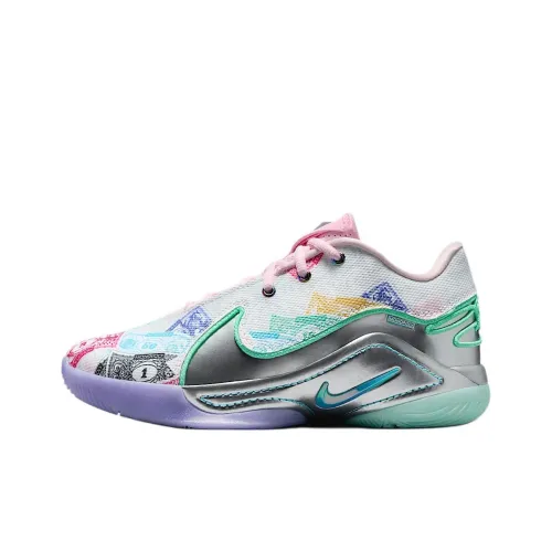 Nike LeBron 22 Амортизация Износостойкий Низкий Топ Детские Баскетбольные Кроссовки Белый Розовый Синий Зеленый