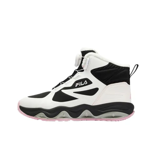 FILA KIDS BOA Износостойкие Высокие Кеды Детская Туристическая Обувь Белый Черный Румяно-Розовый