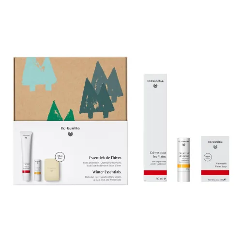 DR.HAUSCHKA Рождество Ограниченный Зимний Наборы для ухода Essentials Увлажняющий и Гидратирующий 4,9г+60г+50мл