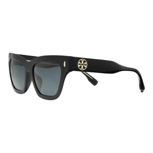 TORY BURCH Ацетат Кошачий глаз Солнцезащитные очки Унисекс Черный