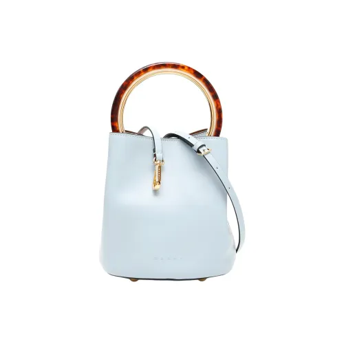 MARNI Телячья кожа Тоут Сумка Сумка для покупок Сумка через плечо Сумка Мини Женская Светло-синяя