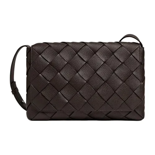 Bottega Veneta Сумка через плечо из телячьей кожи Мужская Темно-коричневая