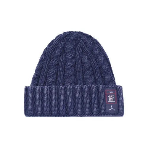 LI NING 1990 Хлопок Шапки-бини Унисекс Темно-ирисовый Синий